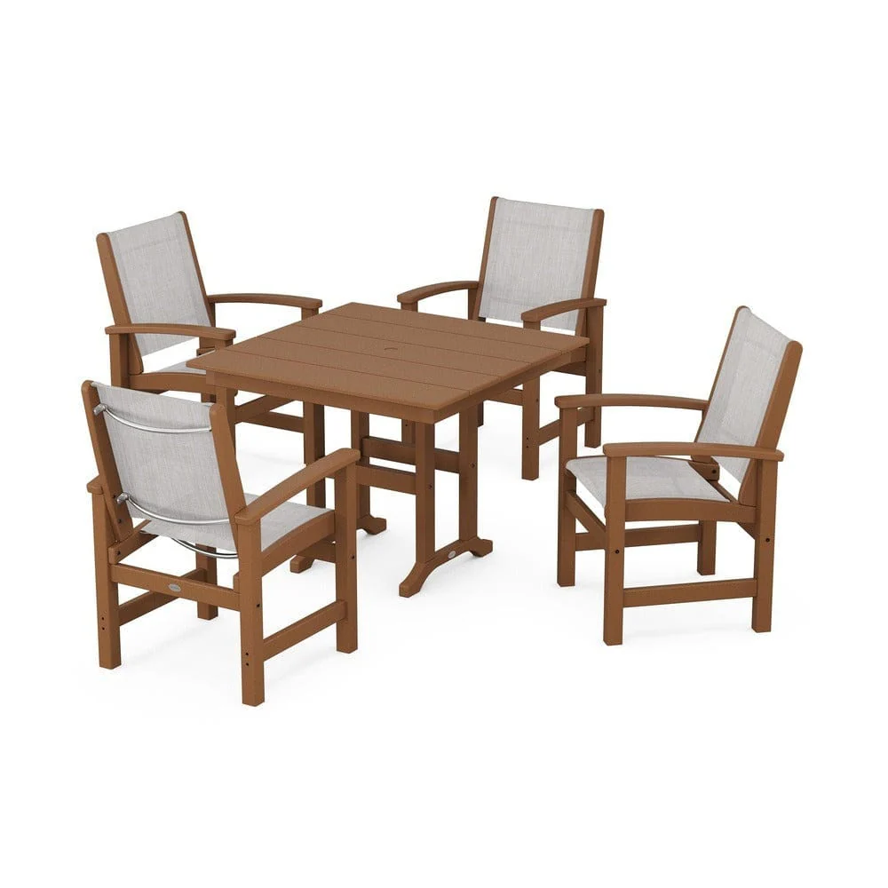POLYWOOD® - Coastal 5-Piece Farmhouse Dining Set - PWS1141 - Image 64