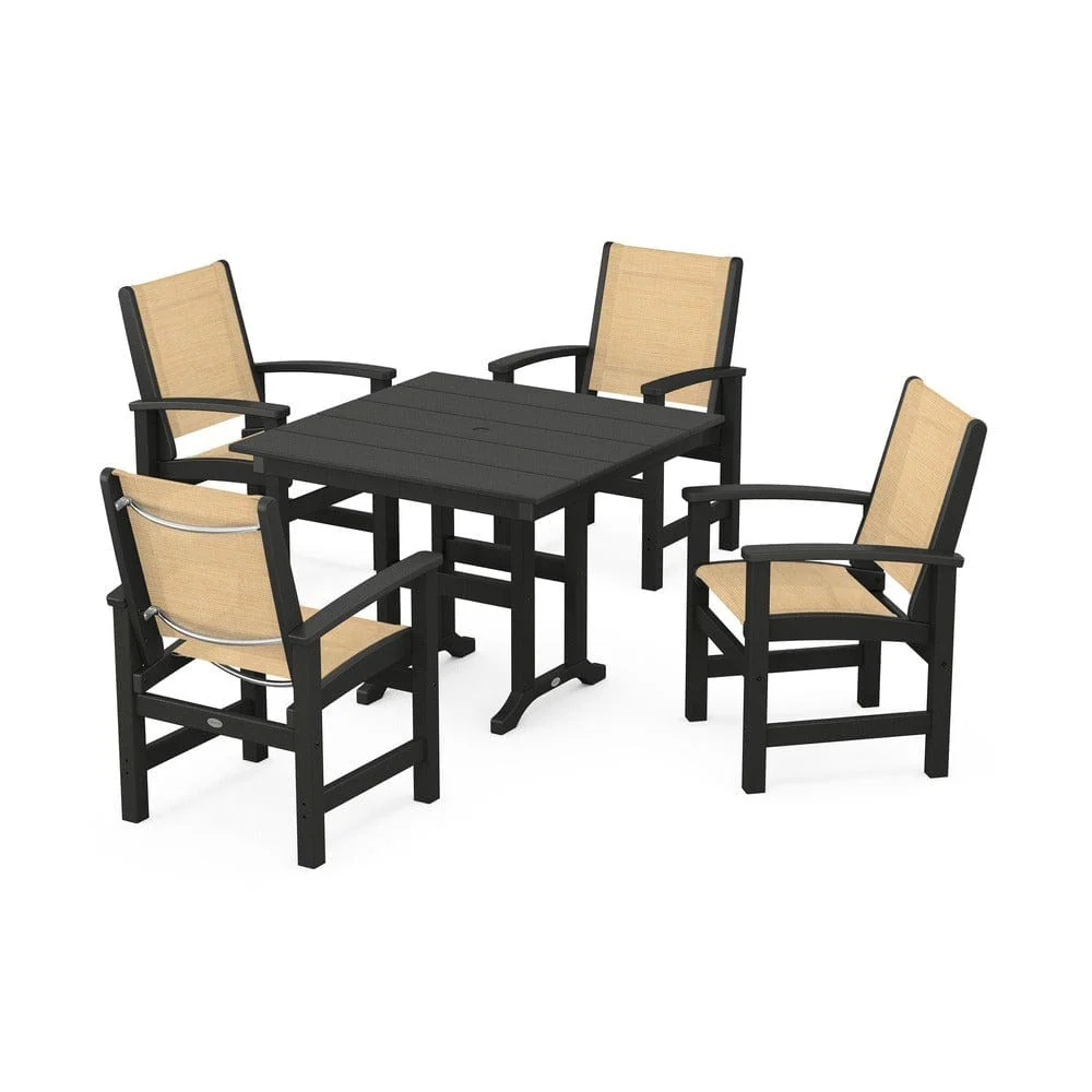 POLYWOOD® - Coastal 5-Piece Farmhouse Dining Set - PWS1141 - Image 70