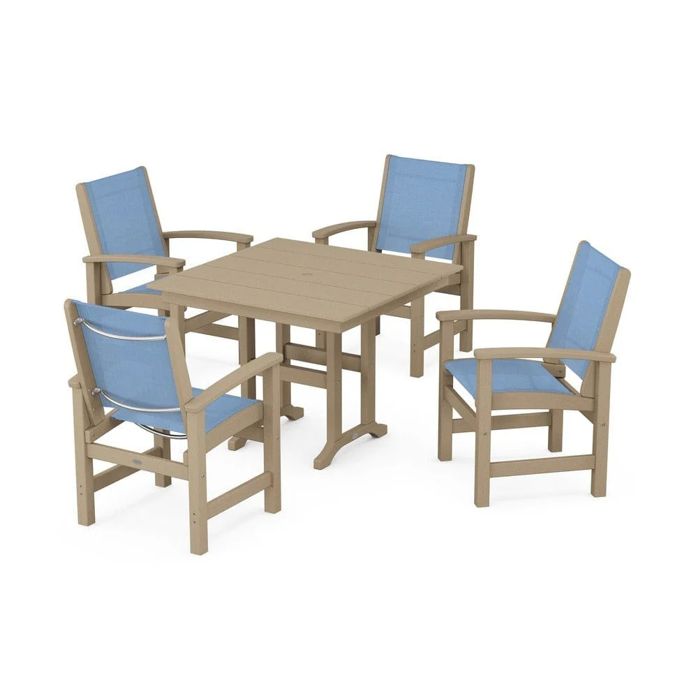 POLYWOOD® - Coastal 5-Piece Farmhouse Dining Set - PWS1141 - Image 71