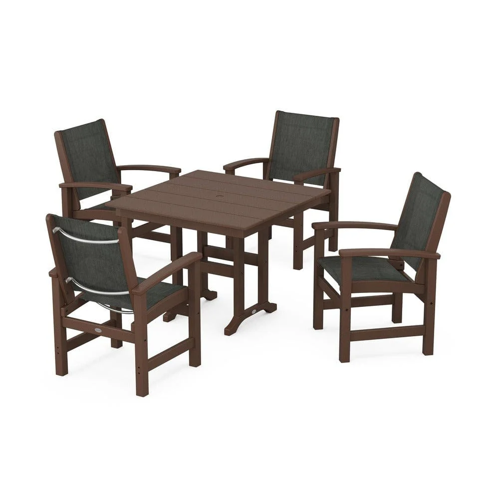 POLYWOOD® - Coastal 5-Piece Farmhouse Dining Set - PWS1141 - Image 72