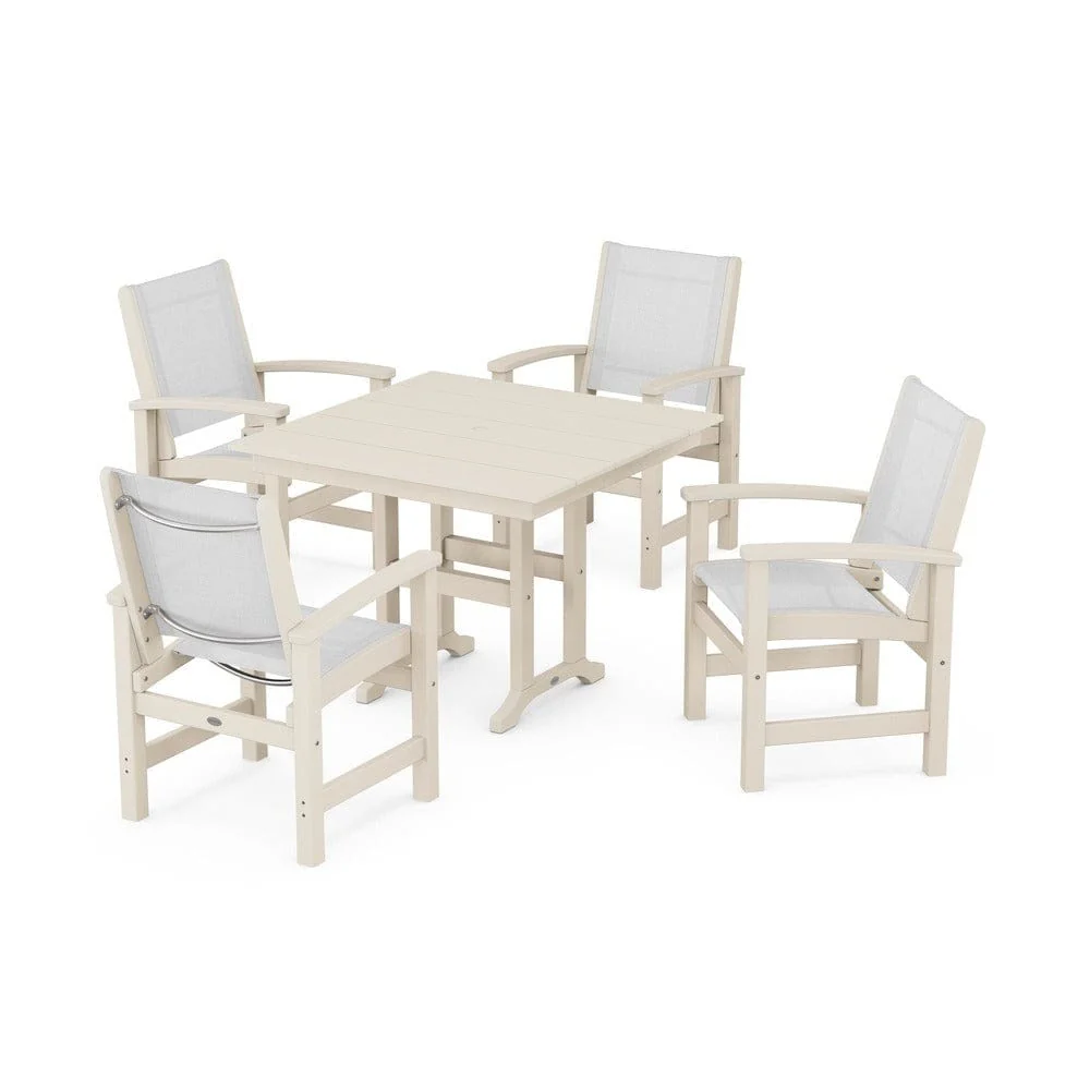 POLYWOOD® - Coastal 5-Piece Farmhouse Dining Set - PWS1141 - Image 75