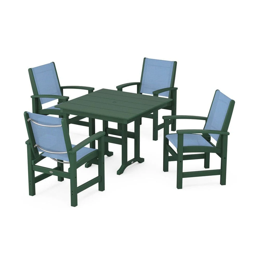 POLYWOOD® - Coastal 5-Piece Farmhouse Dining Set - PWS1141 - Image 80