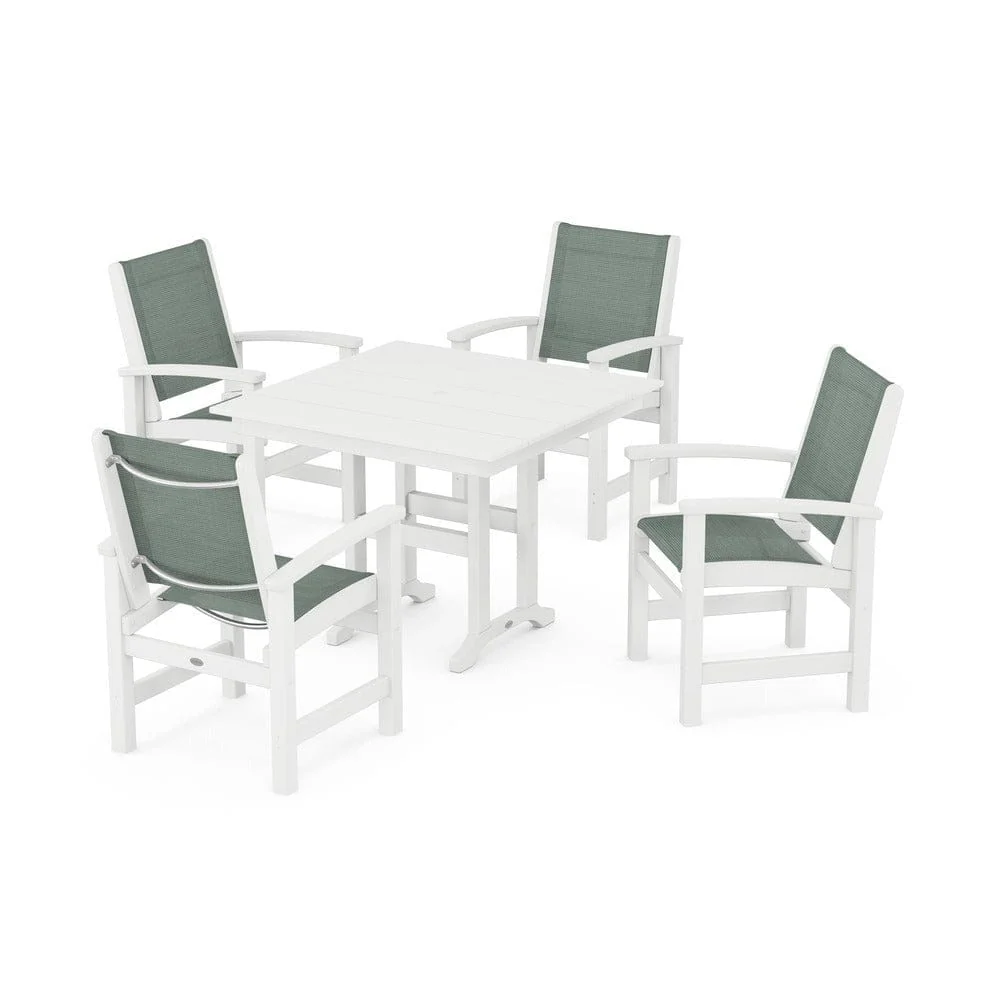 POLYWOOD® - Coastal 5-Piece Farmhouse Dining Set - PWS1141 - Image 81