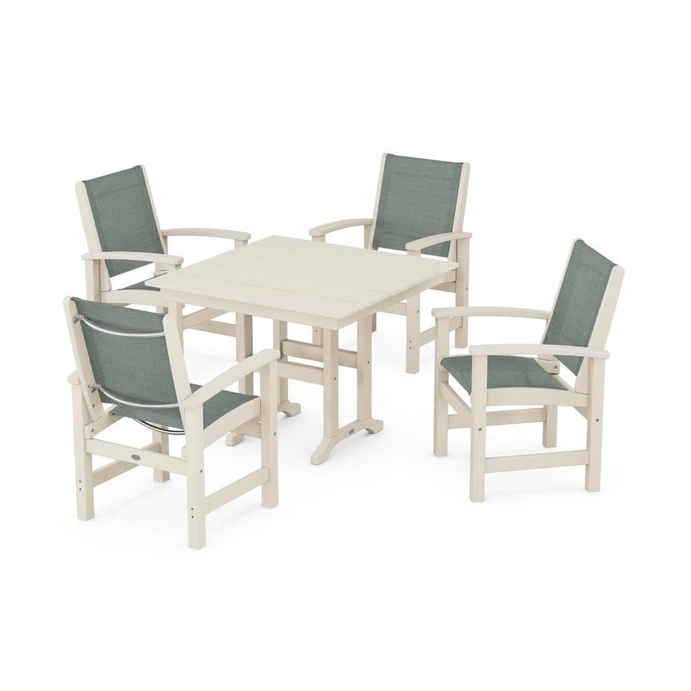 POLYWOOD® - Coastal 5-Piece Farmhouse Dining Set - PWS1141 - Image 82