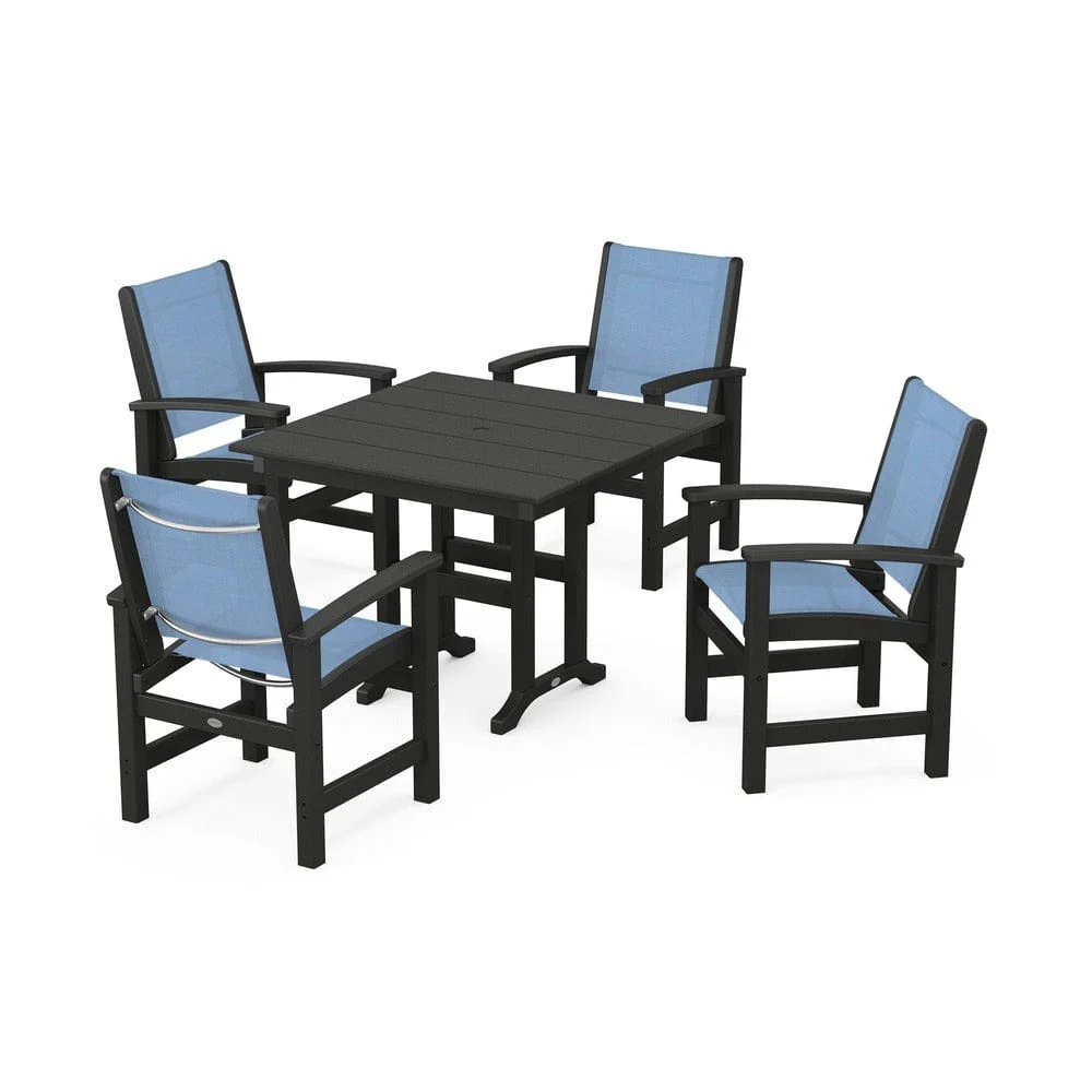 POLYWOOD® - Coastal 5-Piece Farmhouse Dining Set - PWS1141 - Image 83