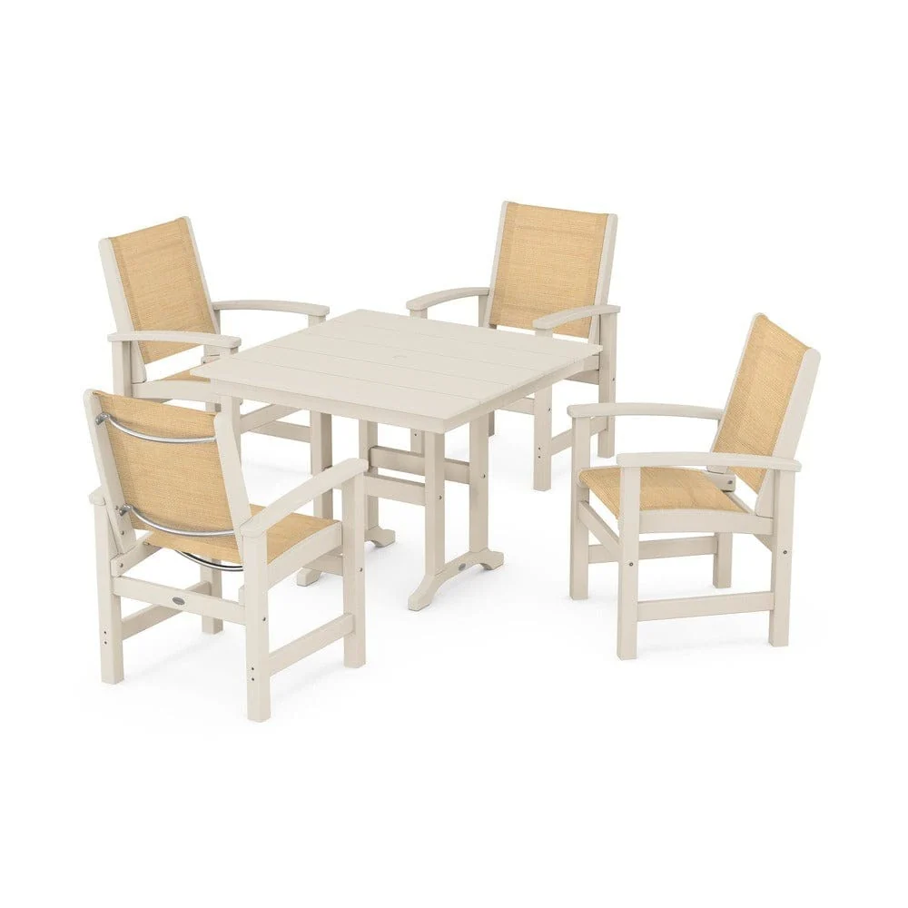 POLYWOOD® - Coastal 5-Piece Farmhouse Dining Set - PWS1141 - Image 86