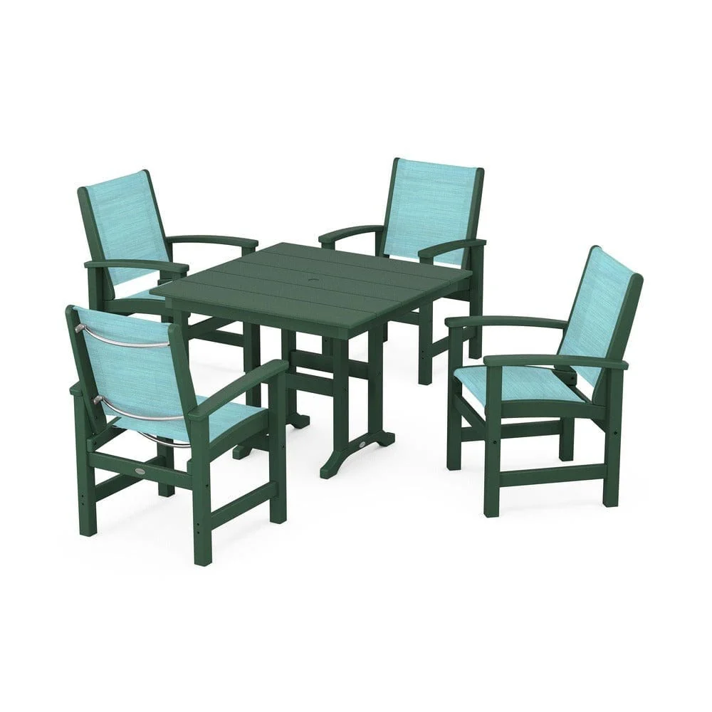 POLYWOOD® - Coastal 5-Piece Farmhouse Dining Set - PWS1141 - Image 87