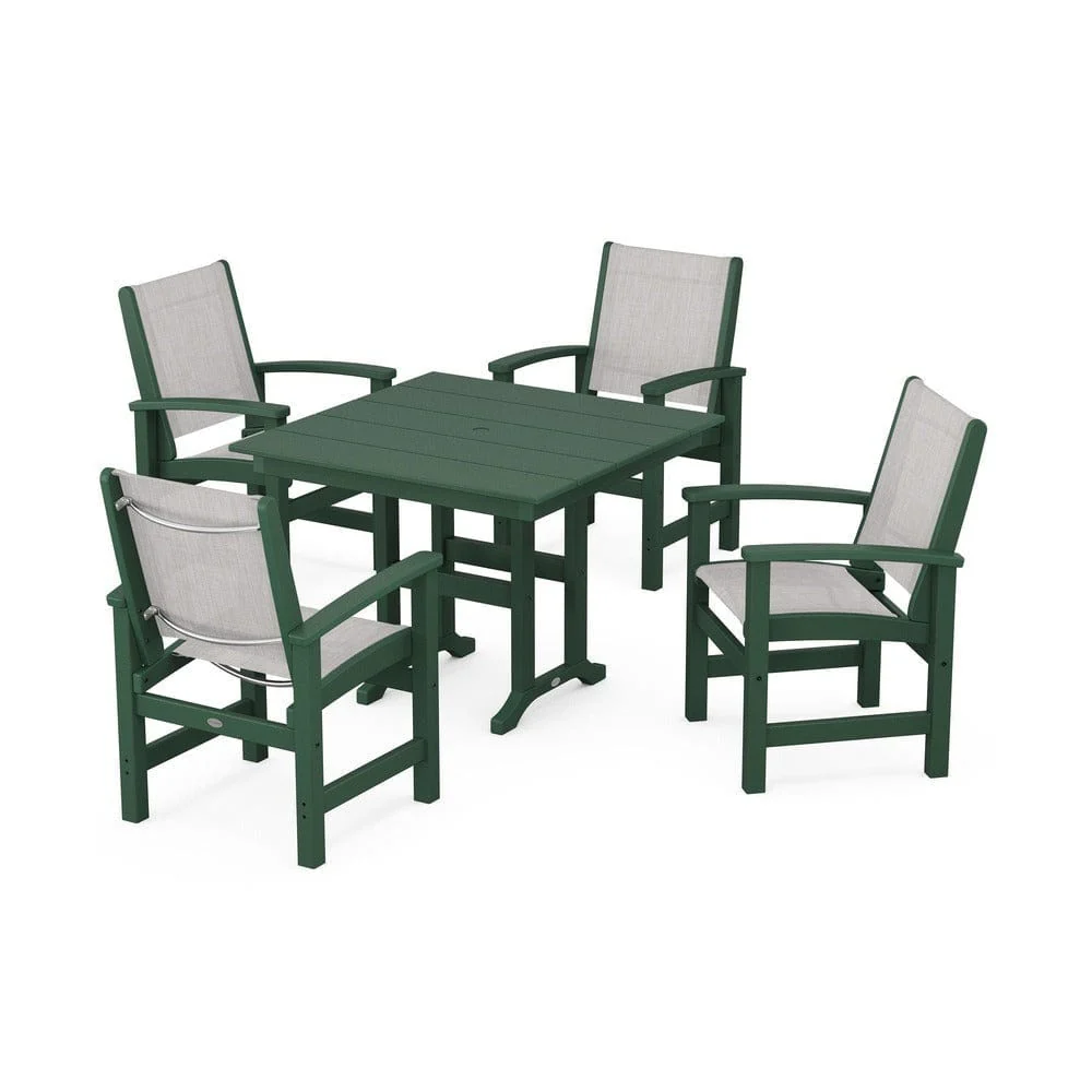POLYWOOD® - Coastal 5-Piece Farmhouse Dining Set - PWS1141 - Image 89