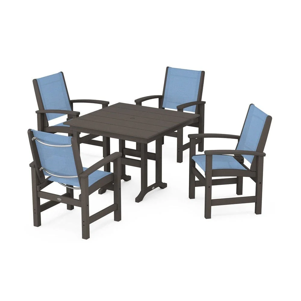 POLYWOOD® - Coastal 5-Piece Farmhouse Dining Set - PWS1141 - Image 92