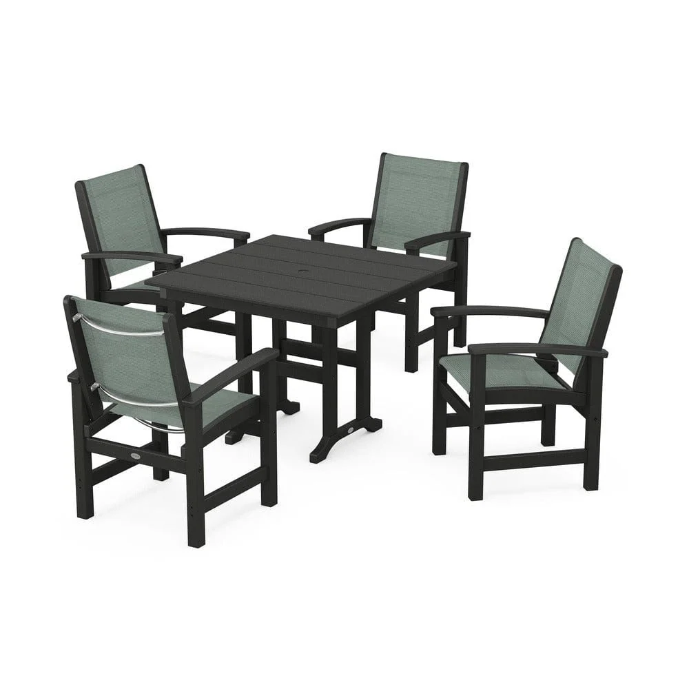 POLYWOOD® - Coastal 5-Piece Farmhouse Dining Set - PWS1141 - Image 94