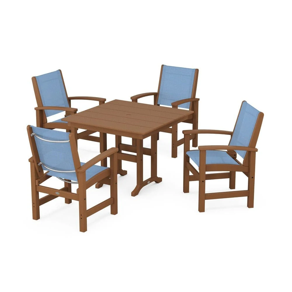 POLYWOOD® - Coastal 5-Piece Farmhouse Dining Set - PWS1141 - Image 95