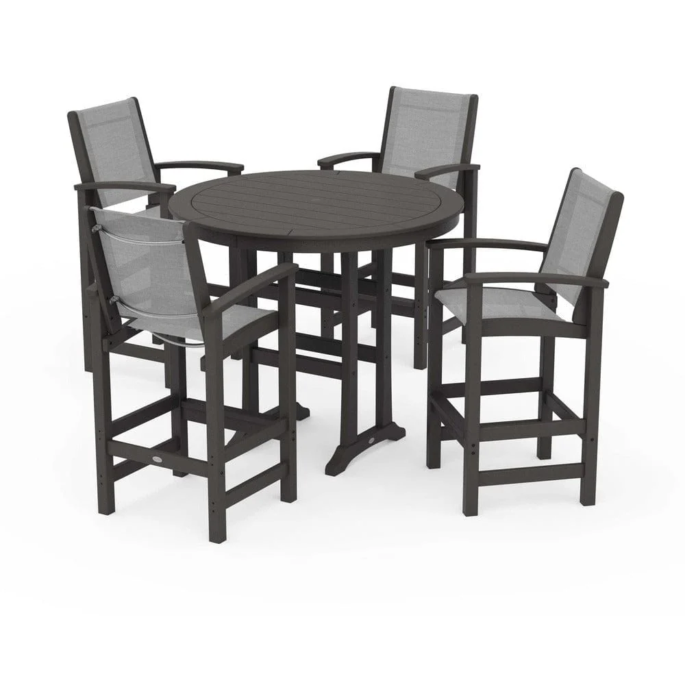 POLYWOOD® - Coastal 5-Piece Nautical Trestle Bar Set - PWS304 - Image 101