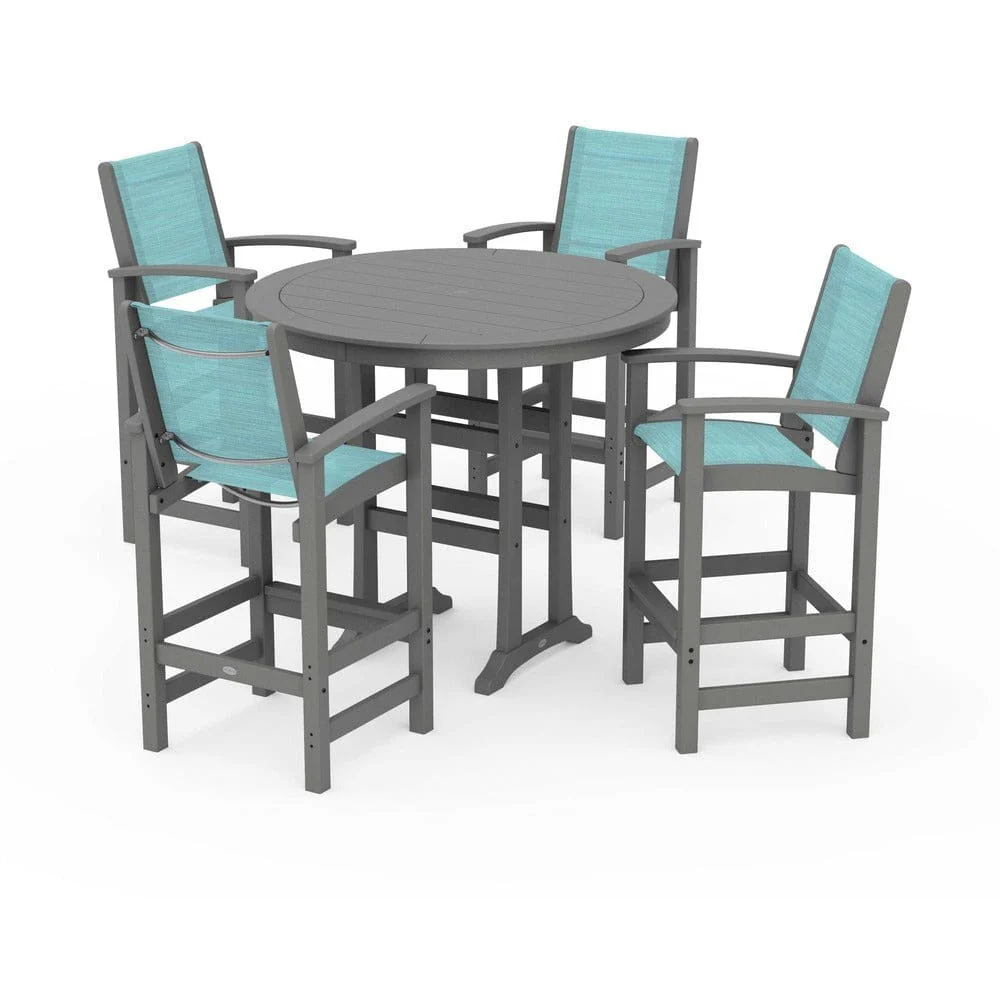 POLYWOOD® - Coastal 5-Piece Nautical Trestle Bar Set - PWS304 - Image 102