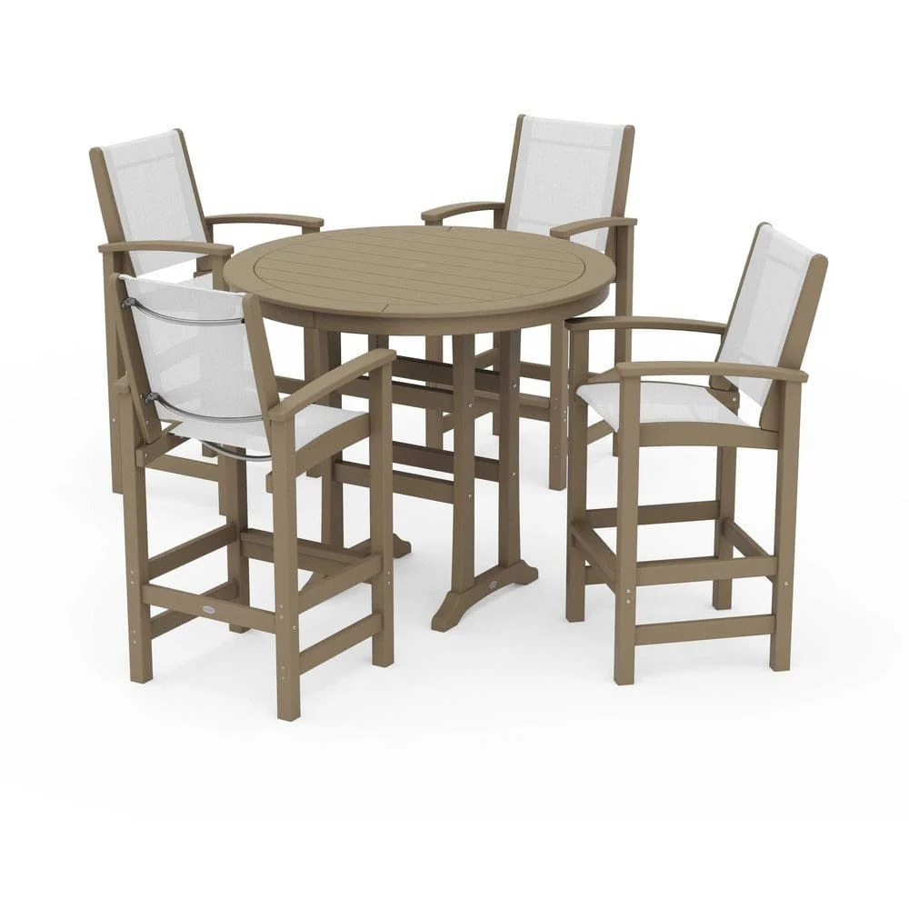 POLYWOOD® - Coastal 5-Piece Nautical Trestle Bar Set - PWS304 - Image 103