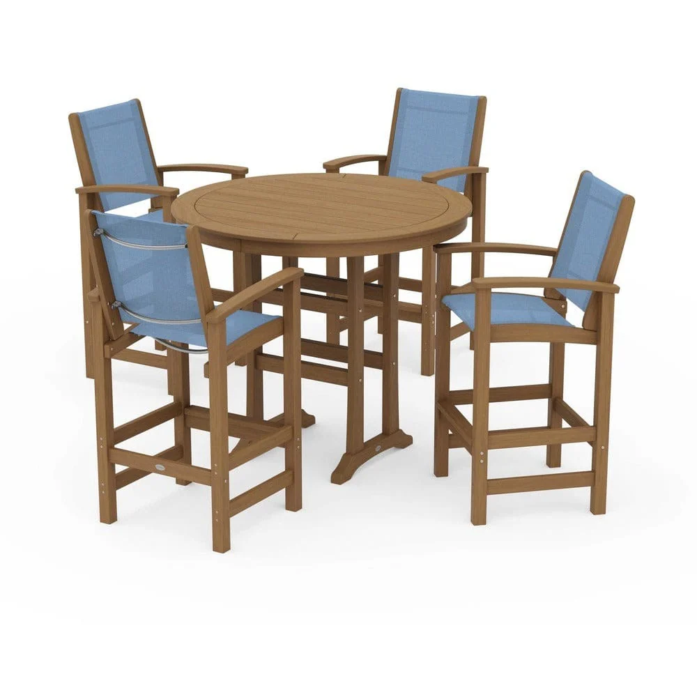 POLYWOOD® - Coastal 5-Piece Nautical Trestle Bar Set - PWS304 - Image 104