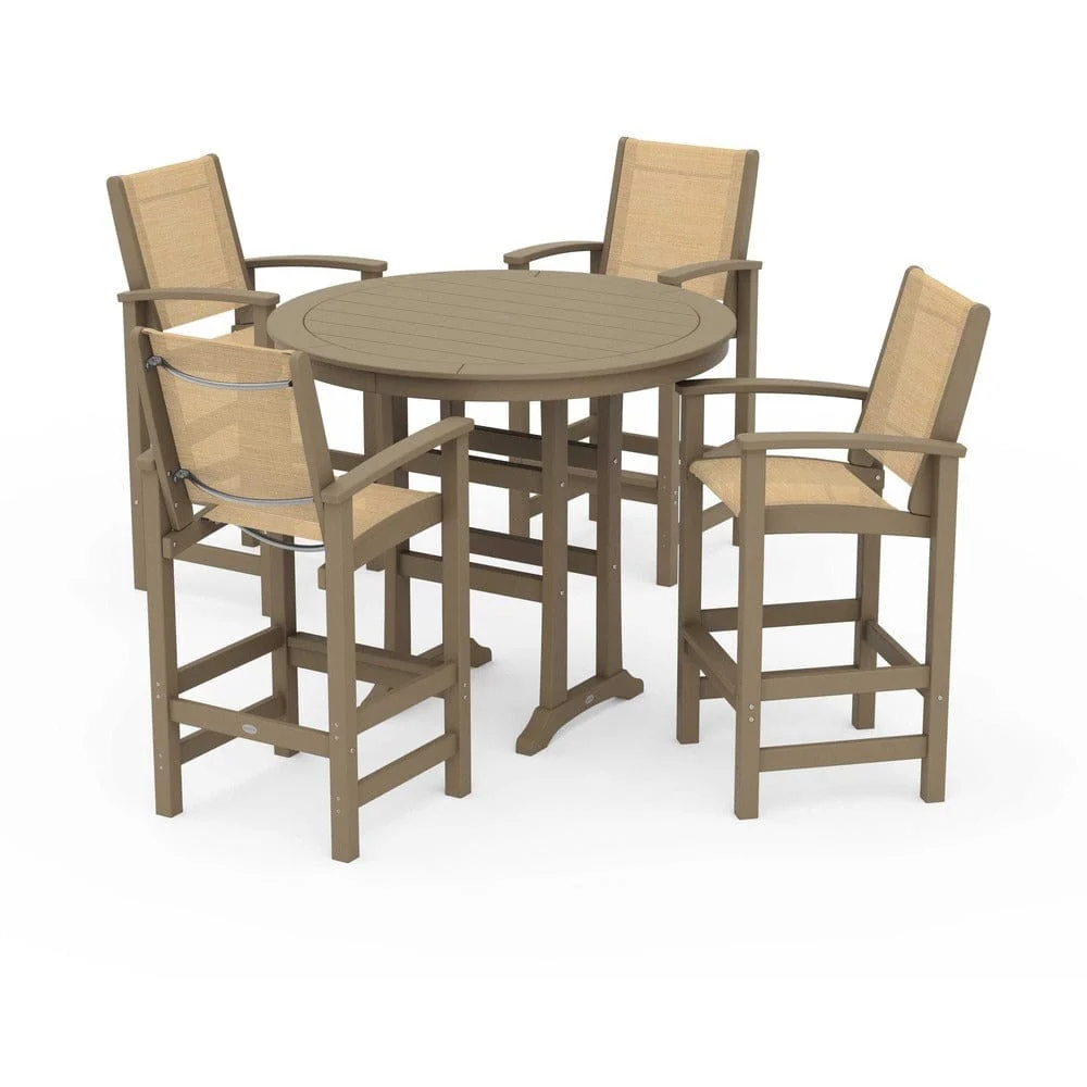 POLYWOOD® - Coastal 5-Piece Nautical Trestle Bar Set - PWS304 - Image 108