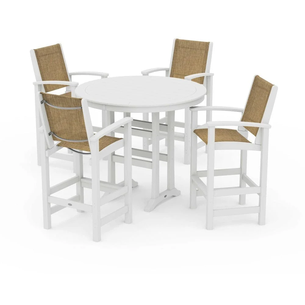 POLYWOOD® - Coastal 5-Piece Nautical Trestle Bar Set - PWS304 - Image 112
