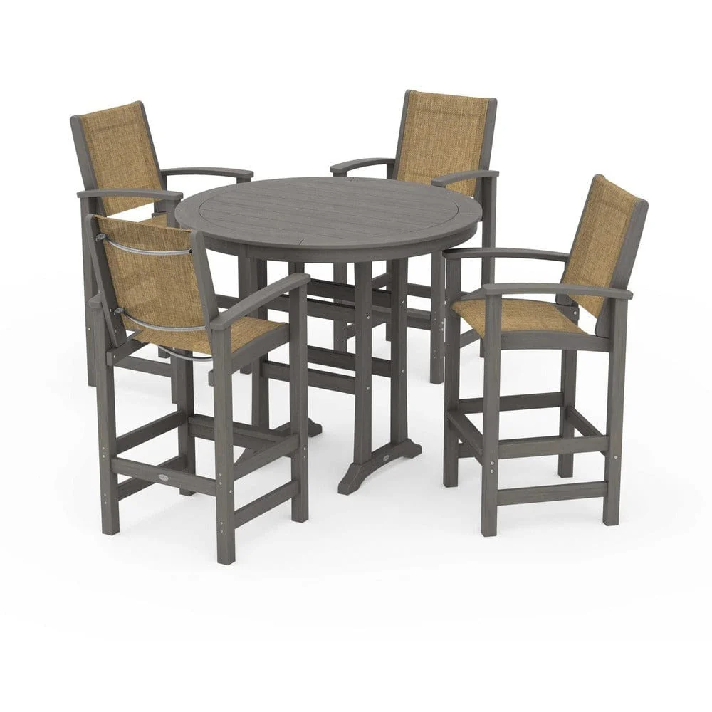 POLYWOOD® - Coastal 5-Piece Nautical Trestle Bar Set - PWS304 - Image 116