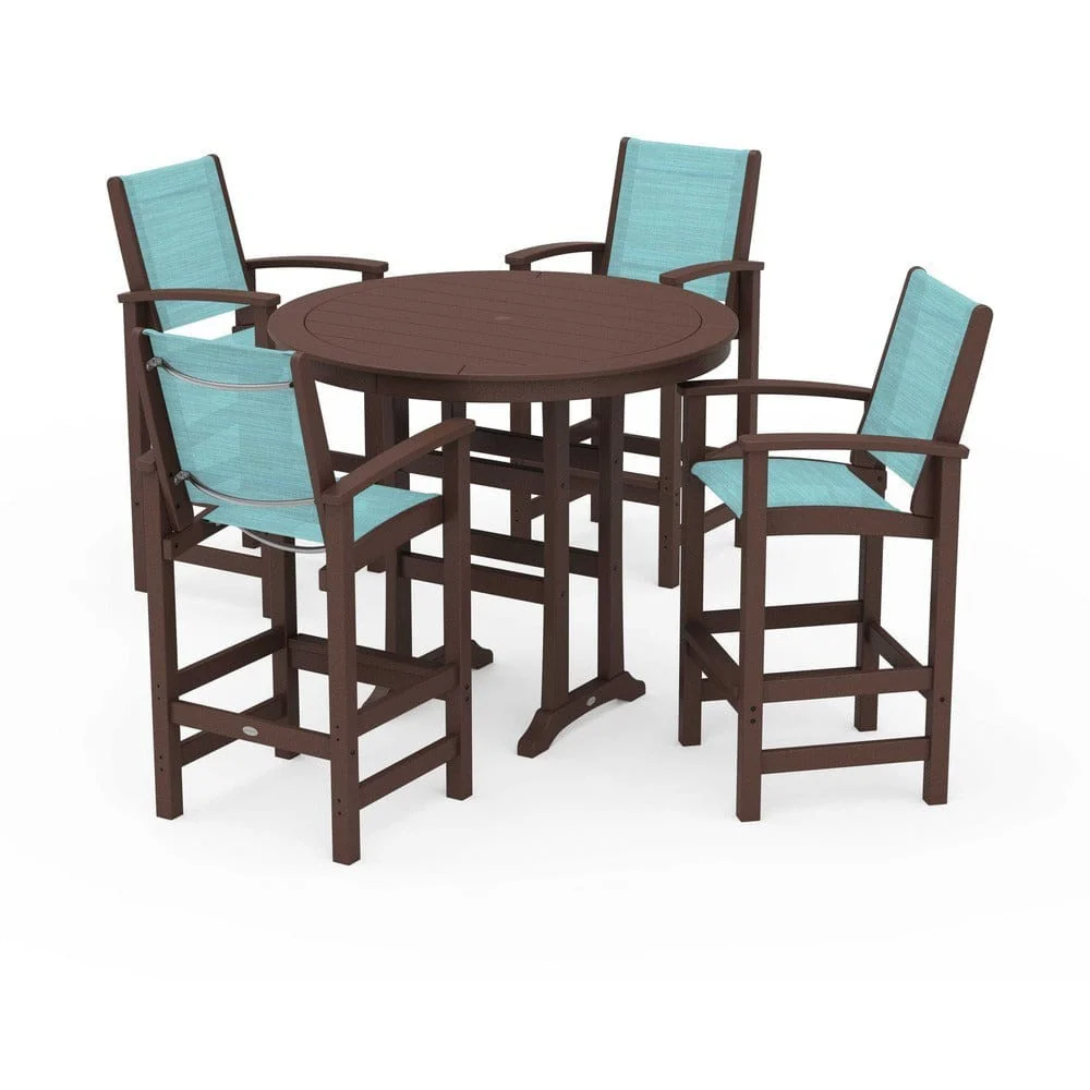 POLYWOOD® - Coastal 5-Piece Nautical Trestle Bar Set - PWS304 - Image 122