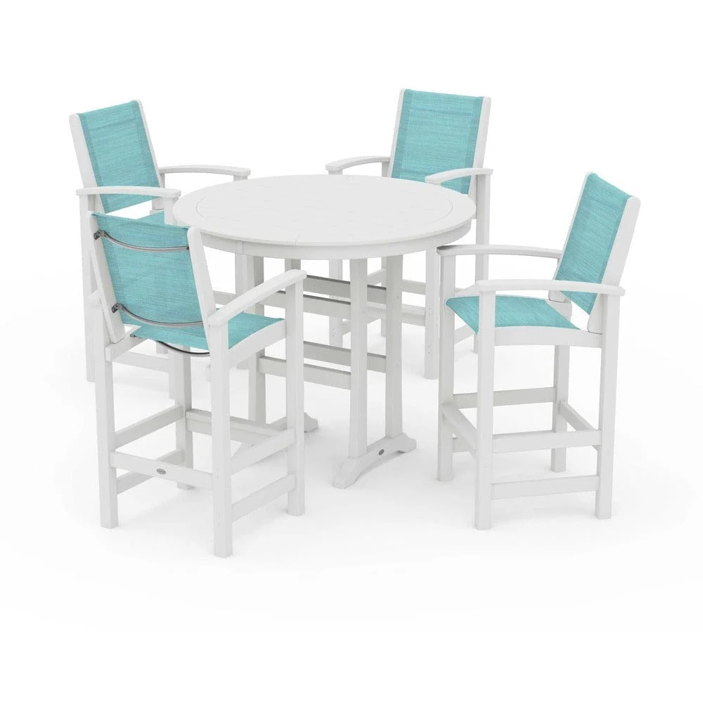 POLYWOOD® - Coastal 5-Piece Nautical Trestle Bar Set - PWS304 - Image 134