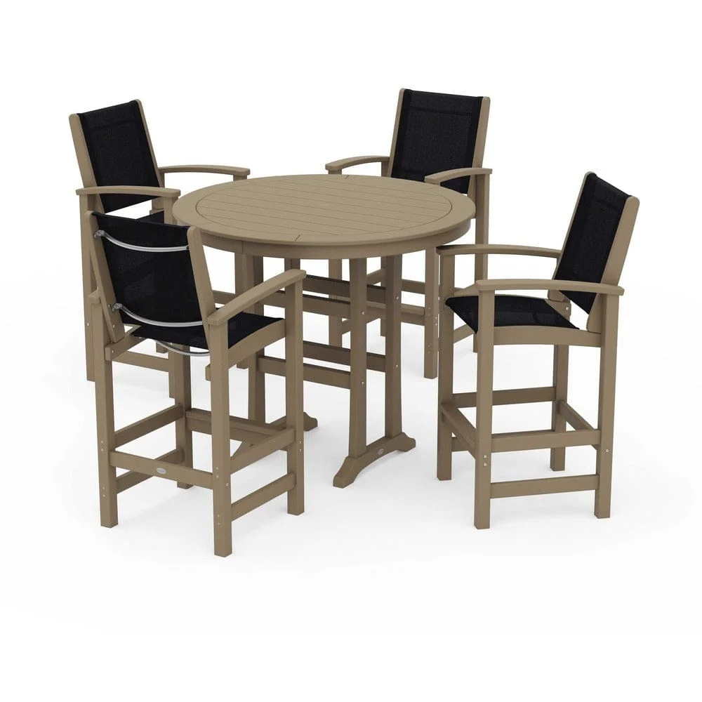 POLYWOOD® - Coastal 5-Piece Nautical Trestle Bar Set - PWS304 - Image 137