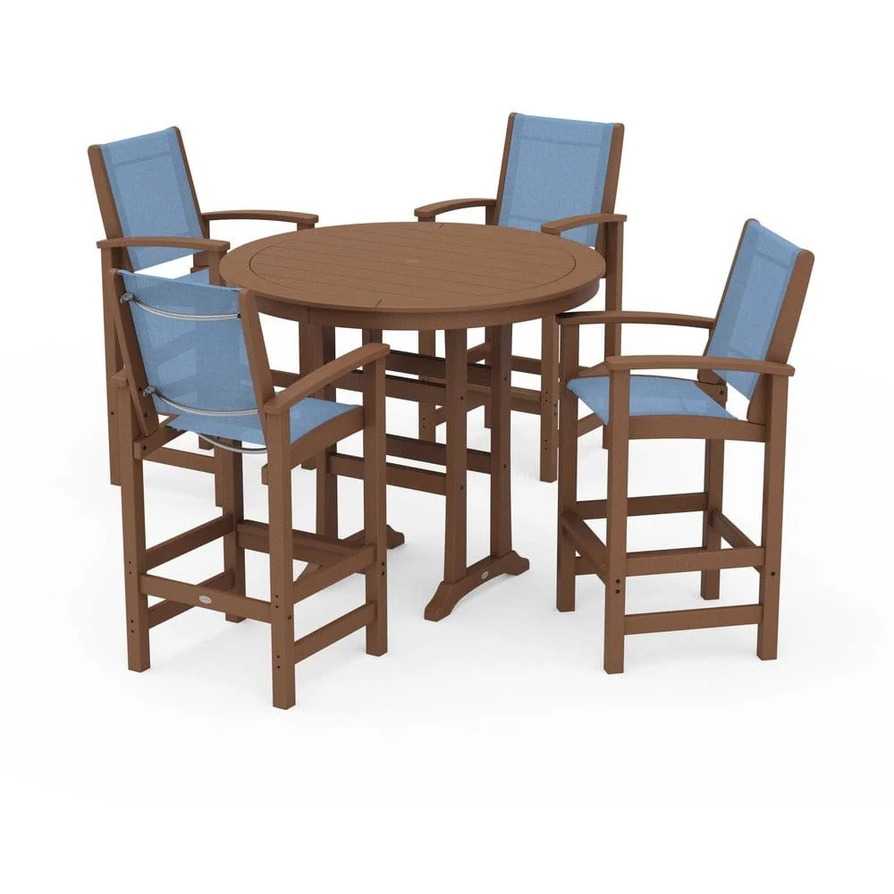 POLYWOOD® - Coastal 5-Piece Nautical Trestle Bar Set - PWS304 - Image 18