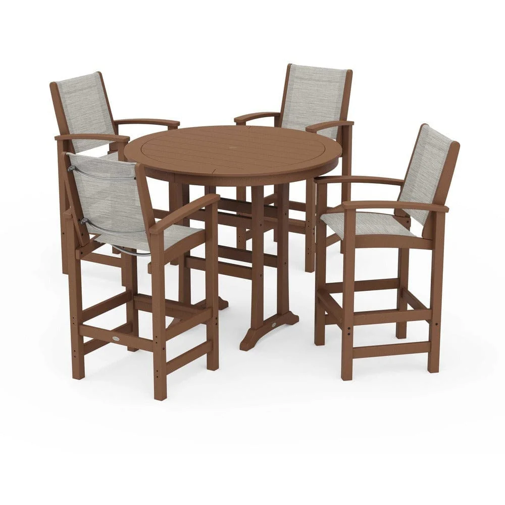 POLYWOOD® - Coastal 5-Piece Nautical Trestle Bar Set - PWS304 - Image 22
