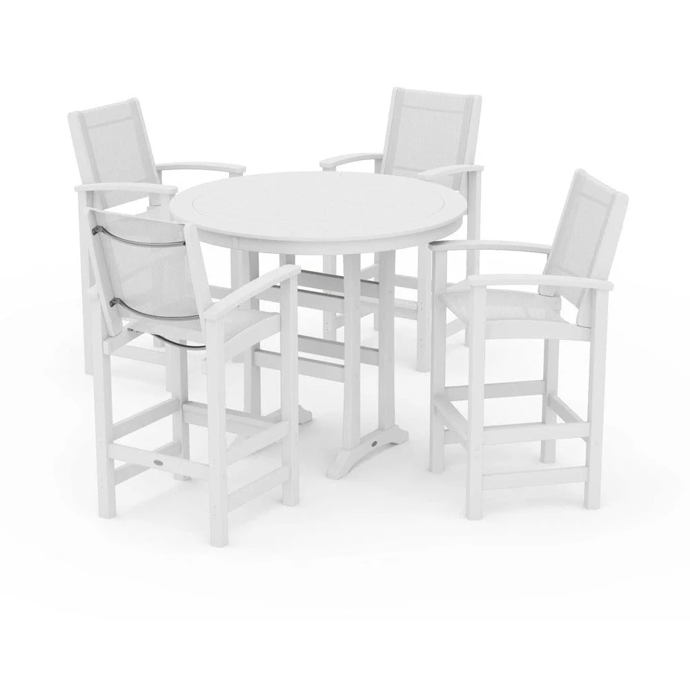 POLYWOOD® - Coastal 5-Piece Nautical Trestle Bar Set - PWS304 - Image 36