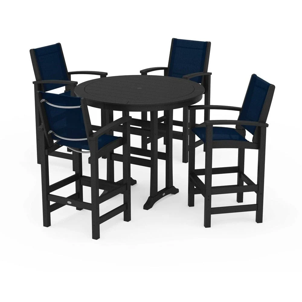 POLYWOOD® - Coastal 5-Piece Nautical Trestle Bar Set - PWS304 - Image 37
