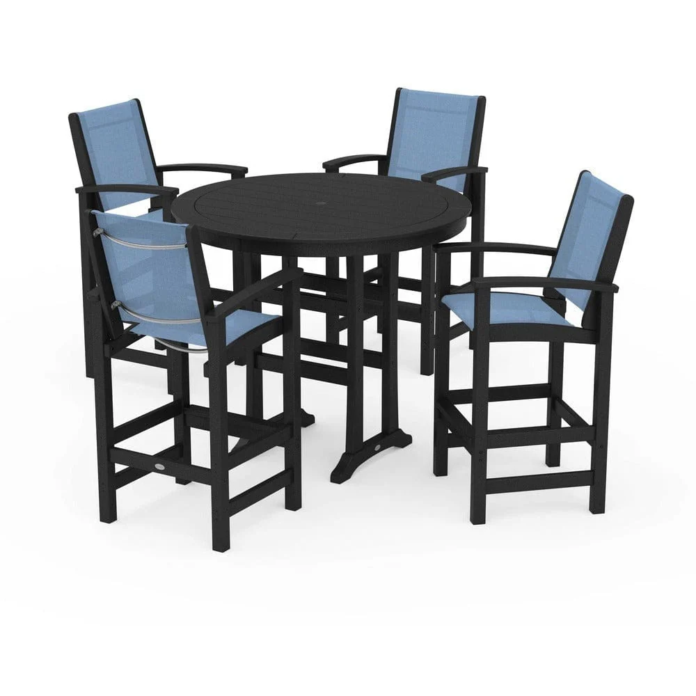 POLYWOOD® - Coastal 5-Piece Nautical Trestle Bar Set - PWS304 - Image 41
