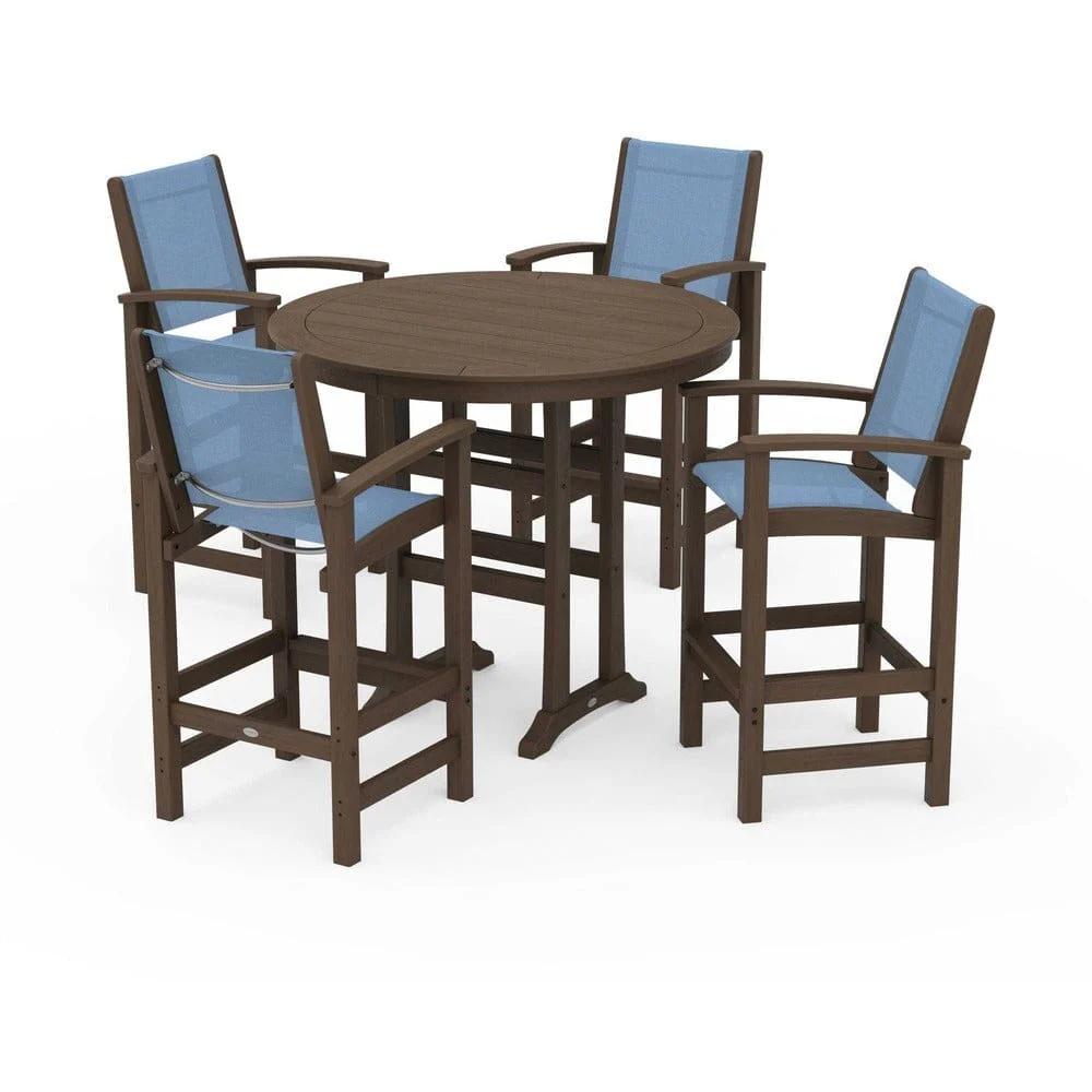 POLYWOOD® - Coastal 5-Piece Nautical Trestle Bar Set - PWS304 - Image 6
