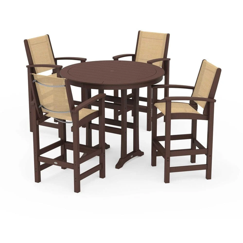 POLYWOOD® - Coastal 5-Piece Nautical Trestle Bar Set - PWS304 - Image 70