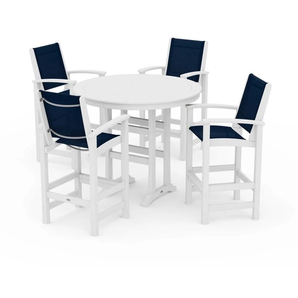 POLYWOOD® - Coastal 5-Piece Nautical Trestle Bar Set - PWS304 - Image 71