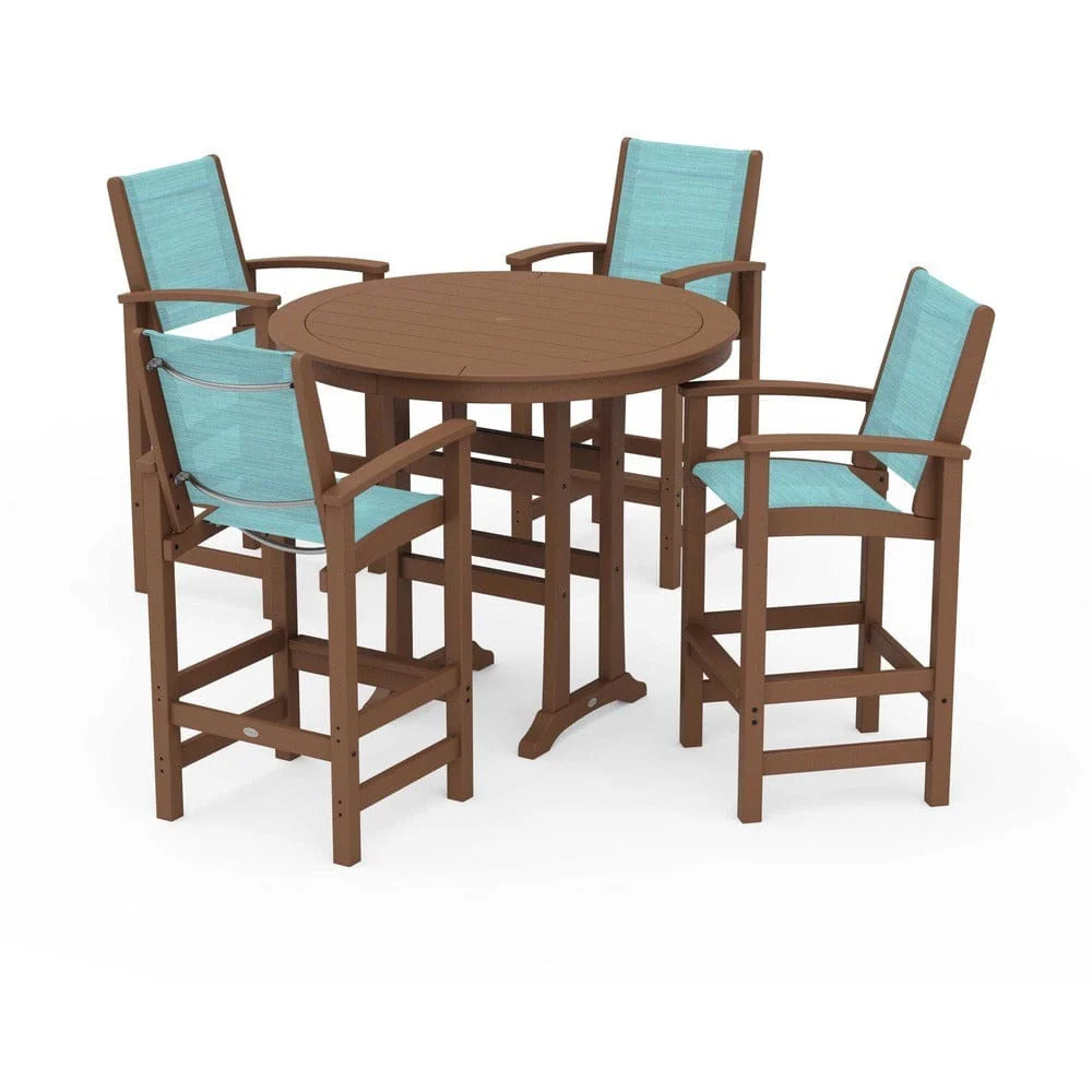 POLYWOOD® - Coastal 5-Piece Nautical Trestle Bar Set - PWS304 - Image 75