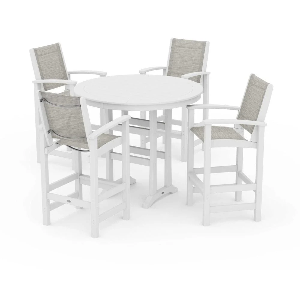 POLYWOOD® - Coastal 5-Piece Nautical Trestle Bar Set - PWS304 - Image 77