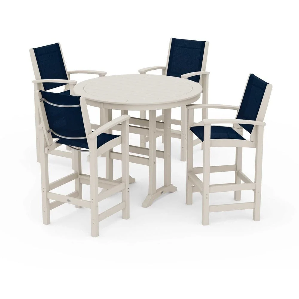 POLYWOOD® - Coastal 5-Piece Nautical Trestle Bar Set - PWS304 - Image 78