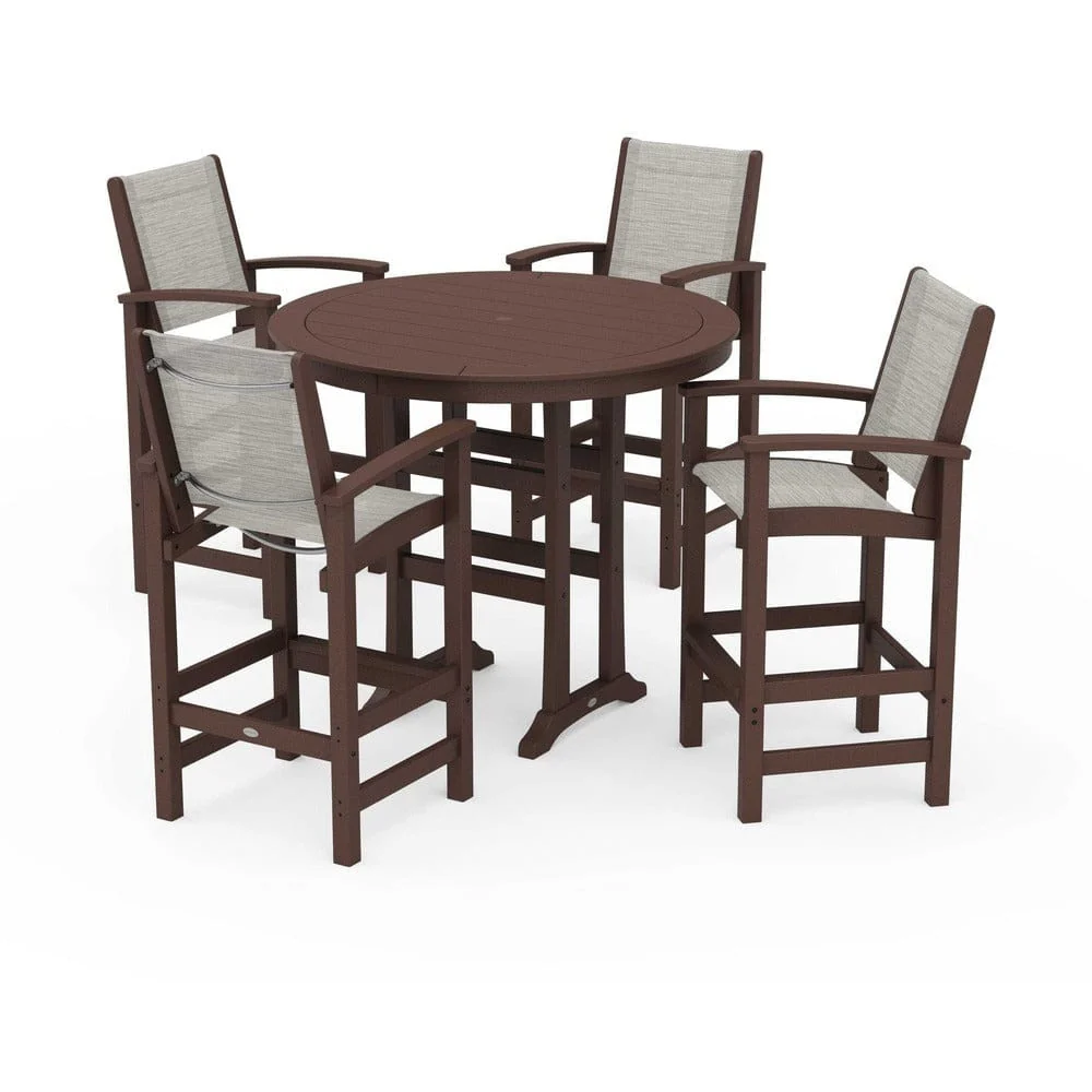 POLYWOOD® - Coastal 5-Piece Nautical Trestle Bar Set - PWS304 - Image 8
