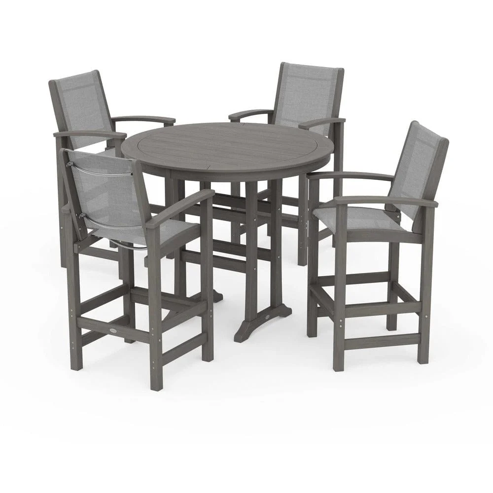 POLYWOOD® - Coastal 5-Piece Nautical Trestle Bar Set - PWS304 - Image 84