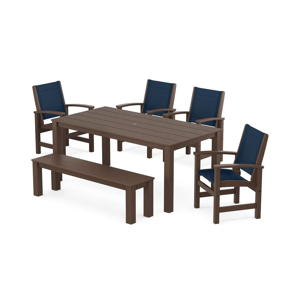 POLYWOOD® - Coastal 6-Piece Parsons Dining Set with Bench - PWS2276 - Image 33