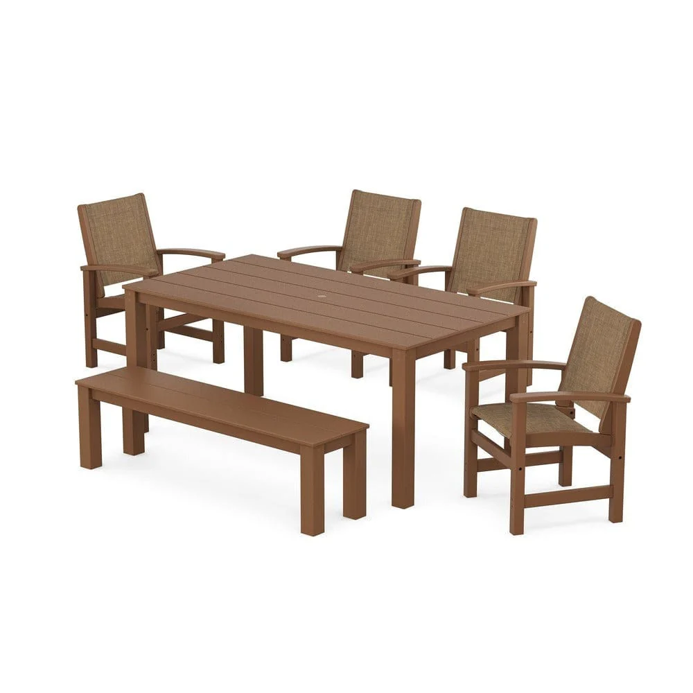 POLYWOOD® - Coastal 6-Piece Parsons Dining Set with Bench - PWS2276 - Image 8