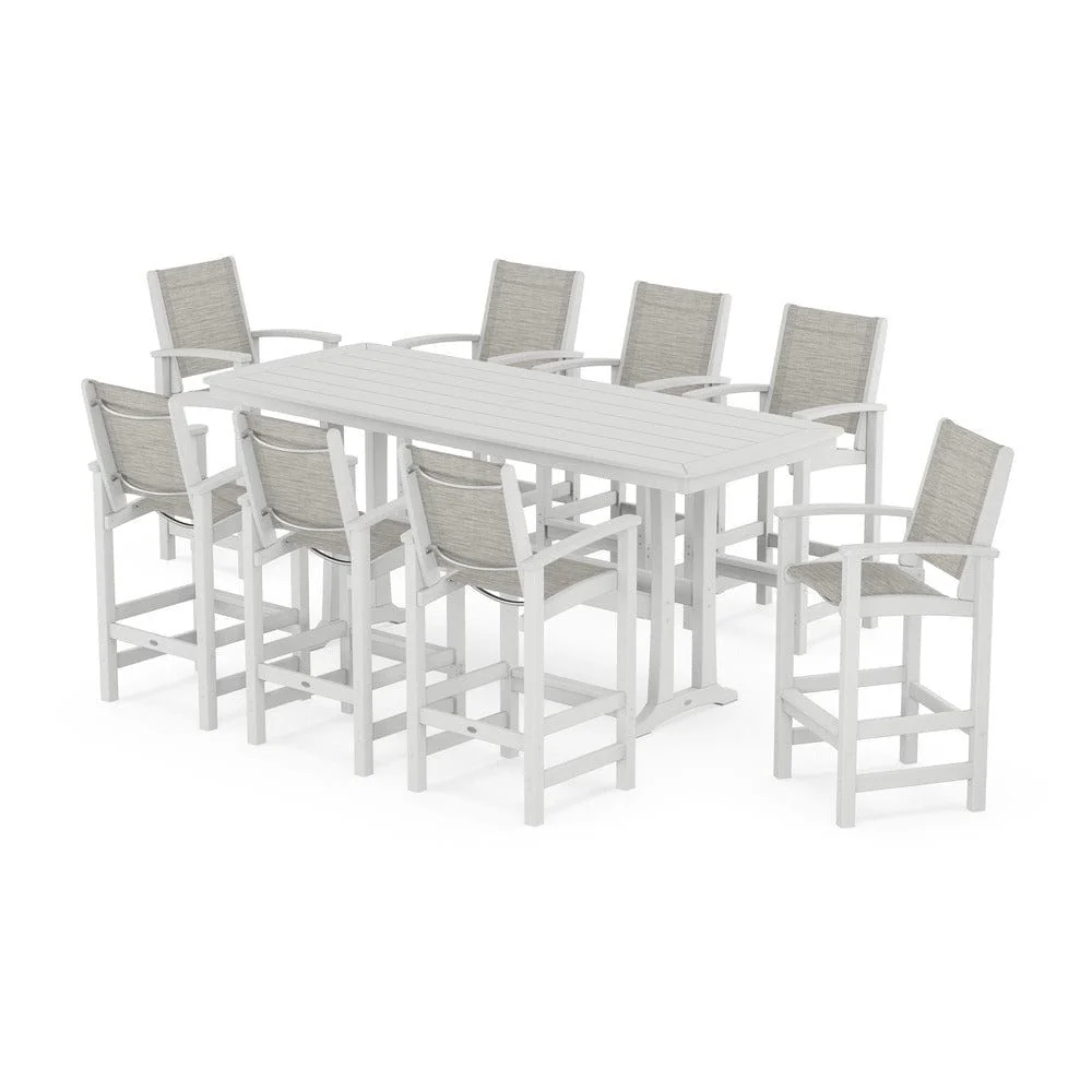 POLYWOOD® - Coastal 9-Piece Bar Set with Trestle Legs - PWS1948 - Image 101
