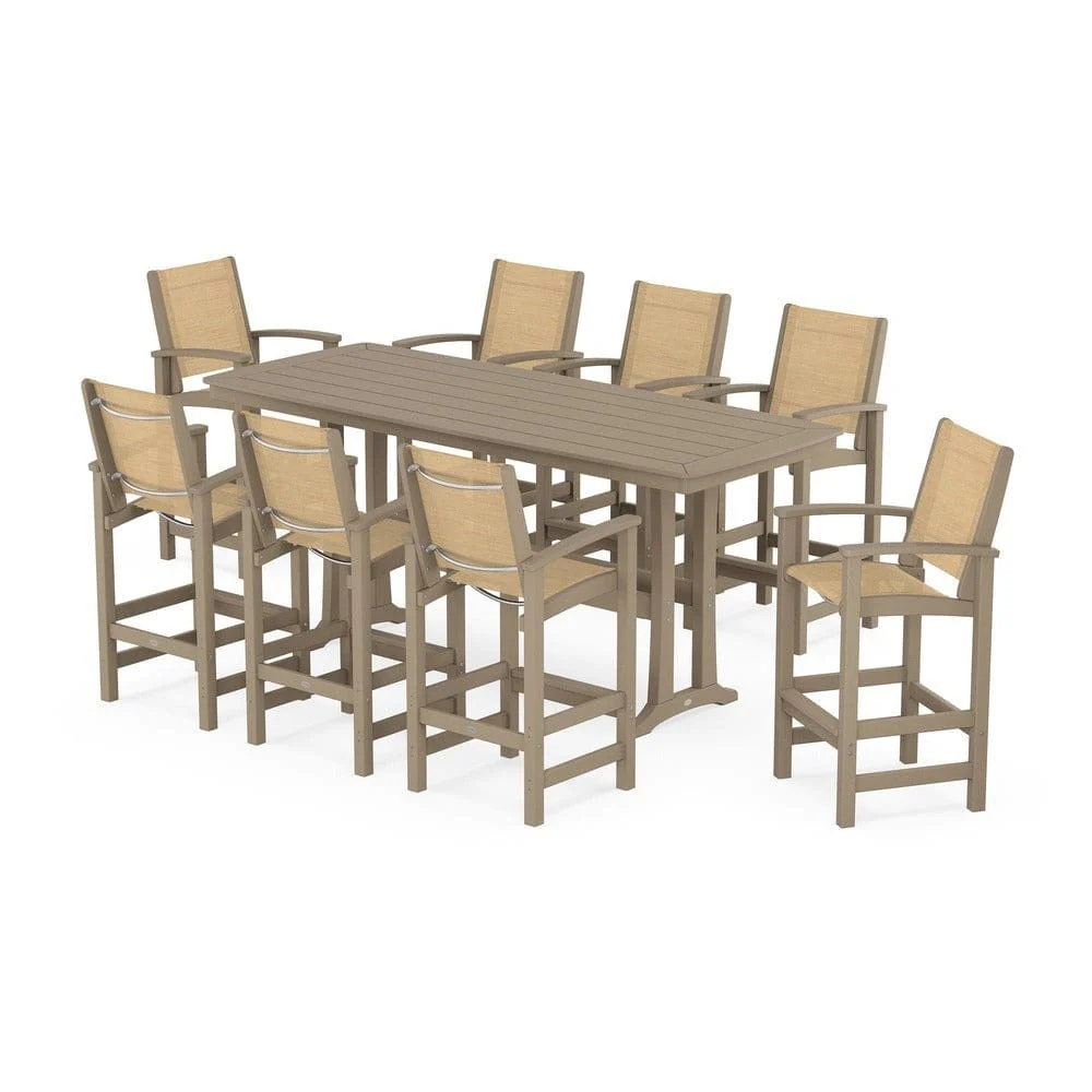 POLYWOOD® - Coastal 9-Piece Bar Set with Trestle Legs - PWS1948 - Image 113