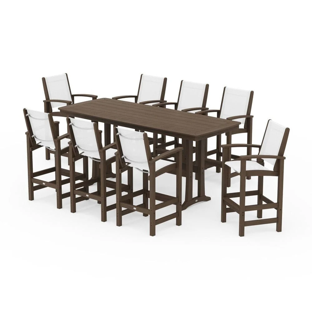 POLYWOOD® - Coastal 9-Piece Bar Set with Trestle Legs - PWS1948 - Image 126