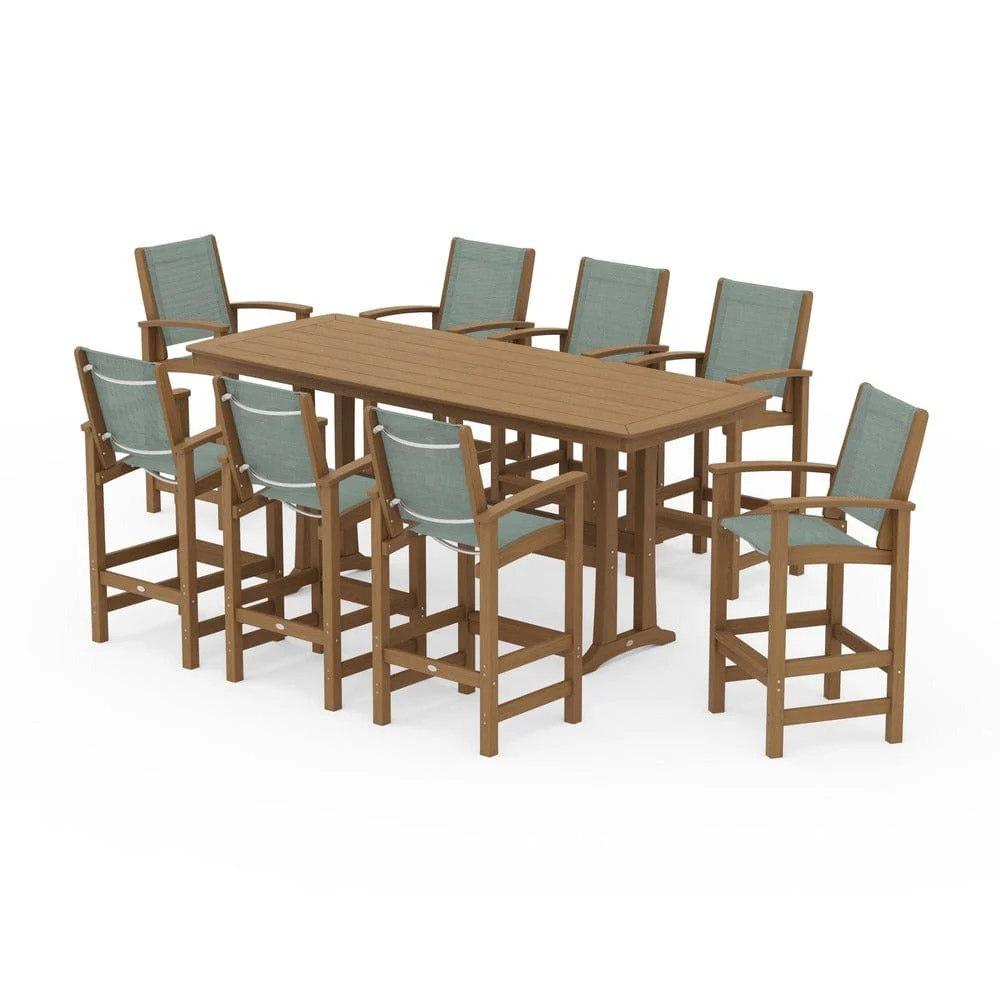 POLYWOOD® - Coastal 9-Piece Bar Set with Trestle Legs - PWS1948 - Image 139
