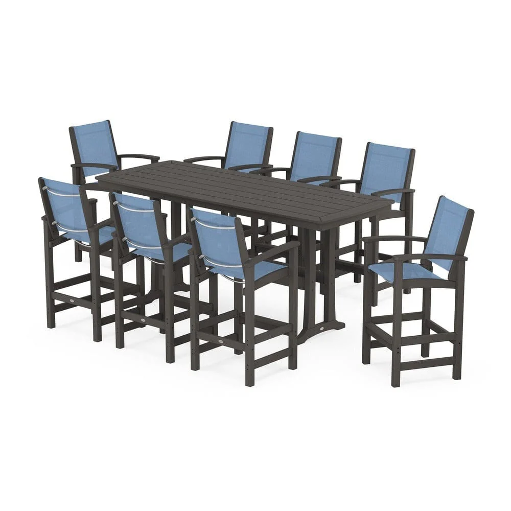 POLYWOOD® - Coastal 9-Piece Bar Set with Trestle Legs - PWS1948 - Image 24