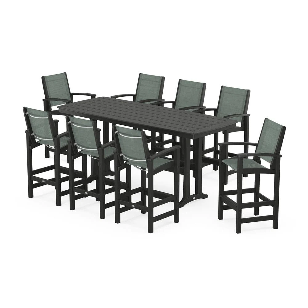 POLYWOOD® - Coastal 9-Piece Bar Set with Trestle Legs - PWS1948 - Image 78