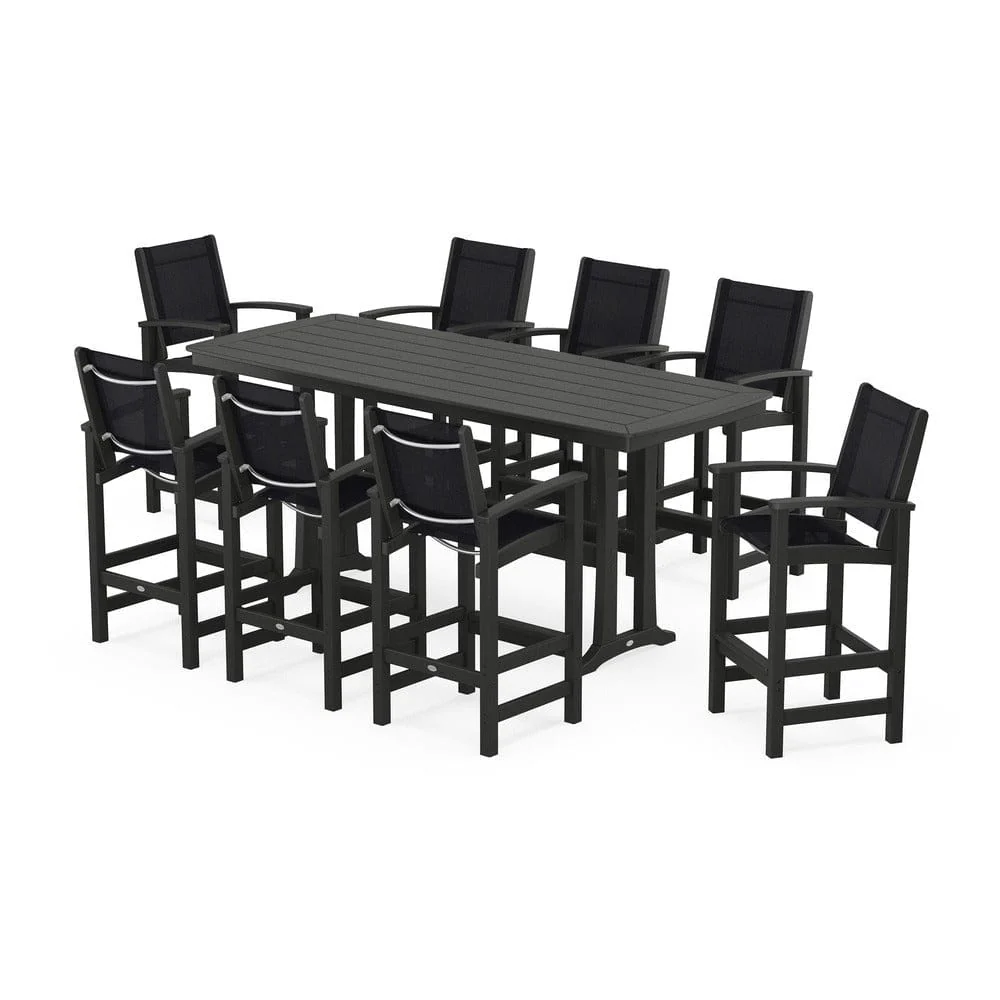 POLYWOOD® - Coastal 9-Piece Bar Set with Trestle Legs - PWS1948 - Image 97