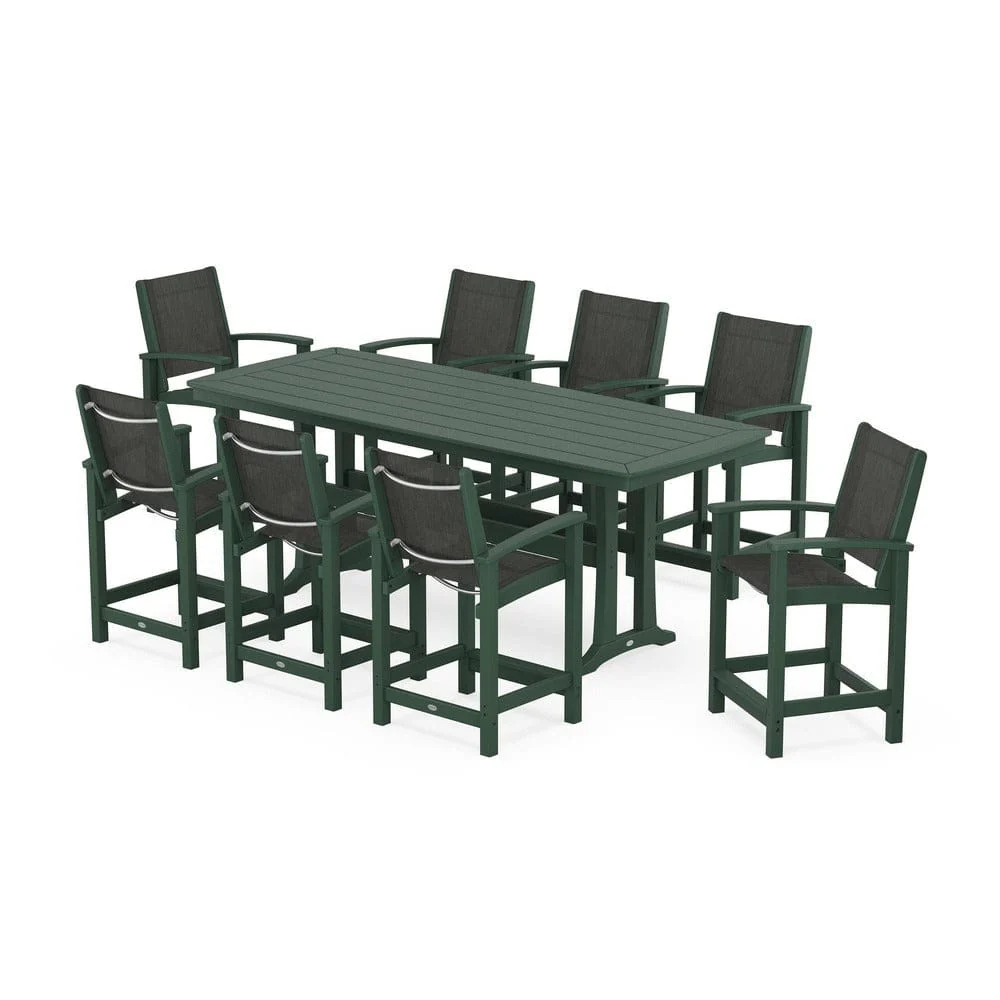 POLYWOOD® - Coastal 9-Piece Counter Set with Trestle Legs - PWS1931 - Image 120
