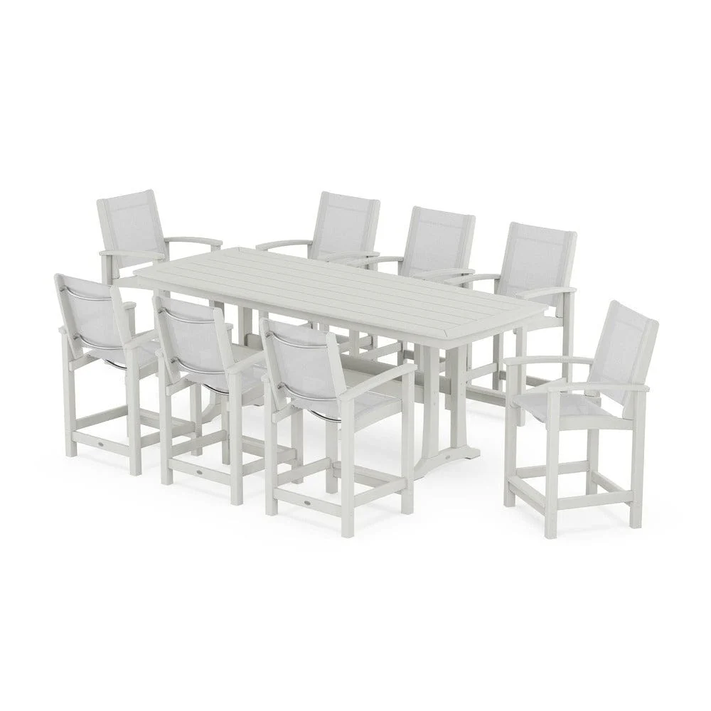 POLYWOOD® - Coastal 9-Piece Counter Set with Trestle Legs - PWS1931 - Image 17
