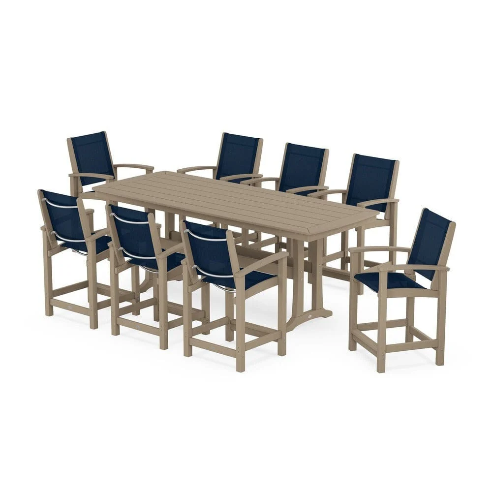POLYWOOD® - Coastal 9-Piece Counter Set with Trestle Legs - PWS1931 - Image 18